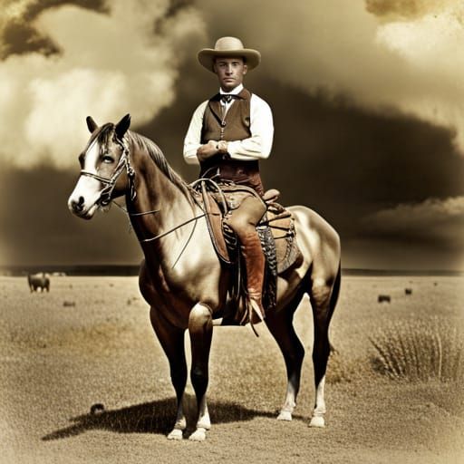 A man and his horse AI Generated Artwork NightCafe Creator