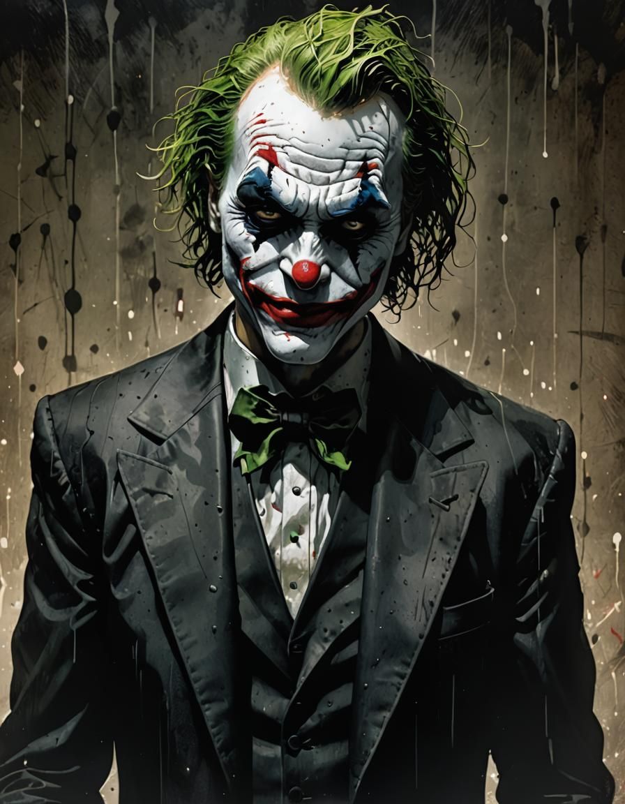 The Joker clown prince of crime, resin cast AutoCAD composit...