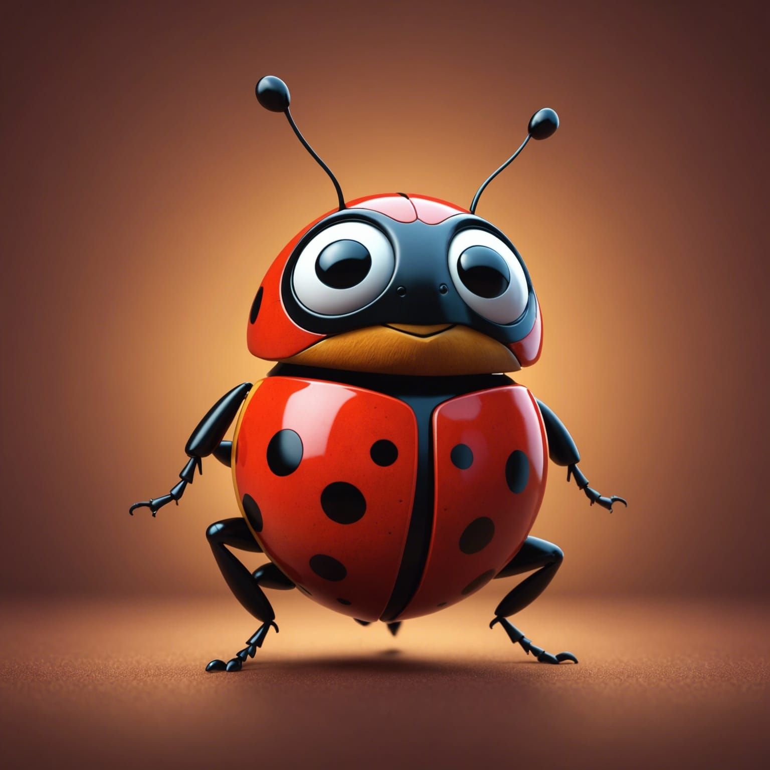 happy ladybug, 3d digital art, Maya 3D, ZBrush Central 3D sh...