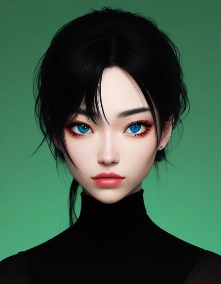 Light hot girl style face(face)(detailed feature)(Vivid Bigh...