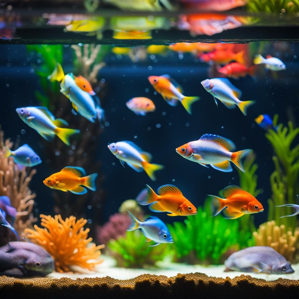 Fish Tank With Colorful Fishes - Ai Generated Artwork - Nightcafe Creator