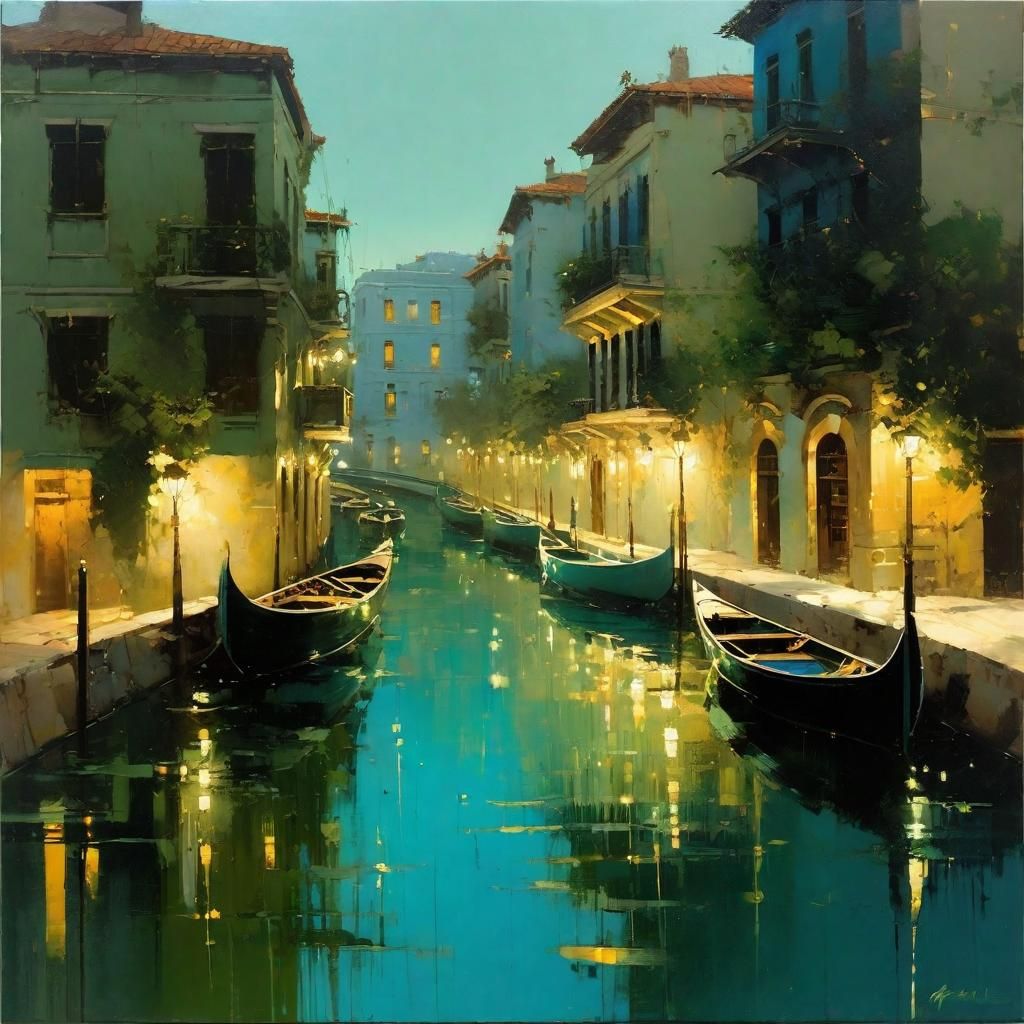 Canal at sunset  by @Easter Bunny