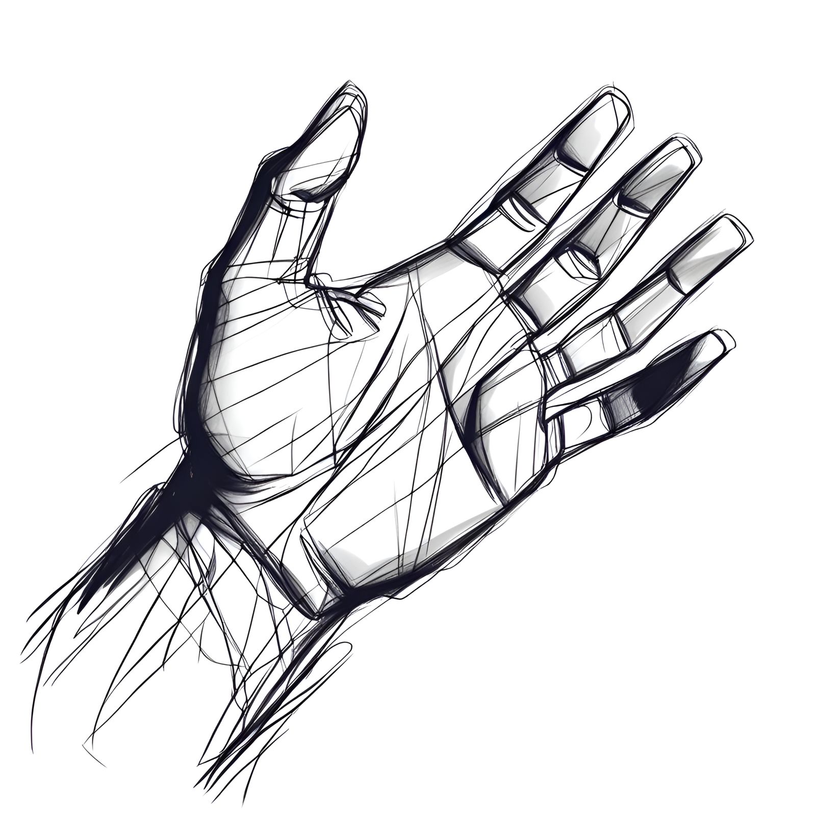 Scribble Art, quick sketch of hands  by @DRBrdSng