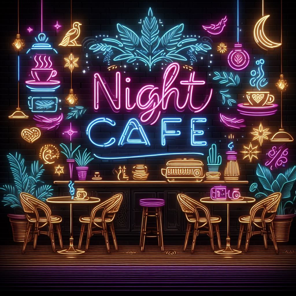 Night Cafe Fan Art Neon