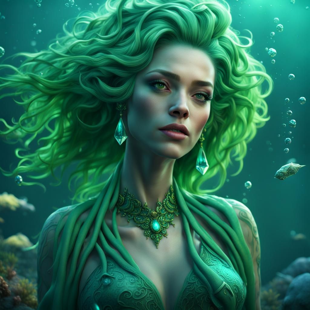 under water