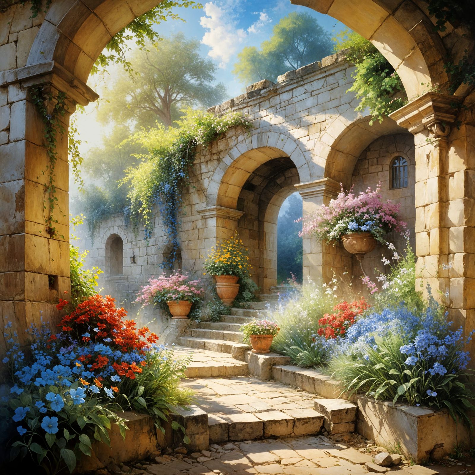 The old baroque courtyard.  by @Terra