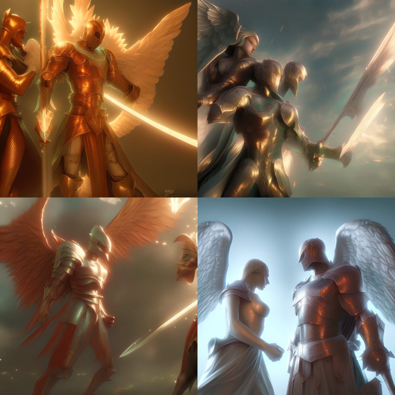 angel and knight