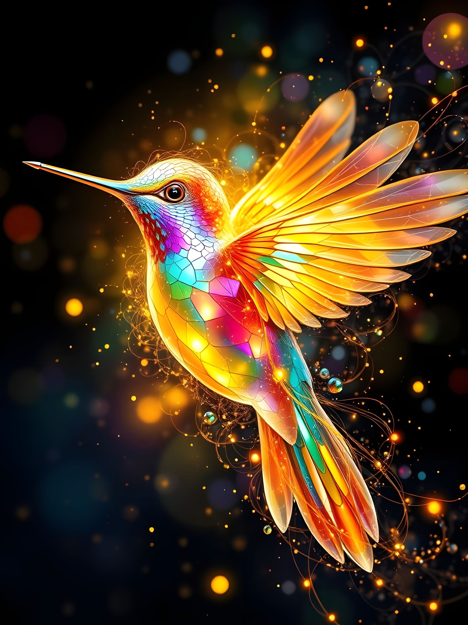 Kaleidoscope Hummingbird   by @DeviLiViciousiLique X