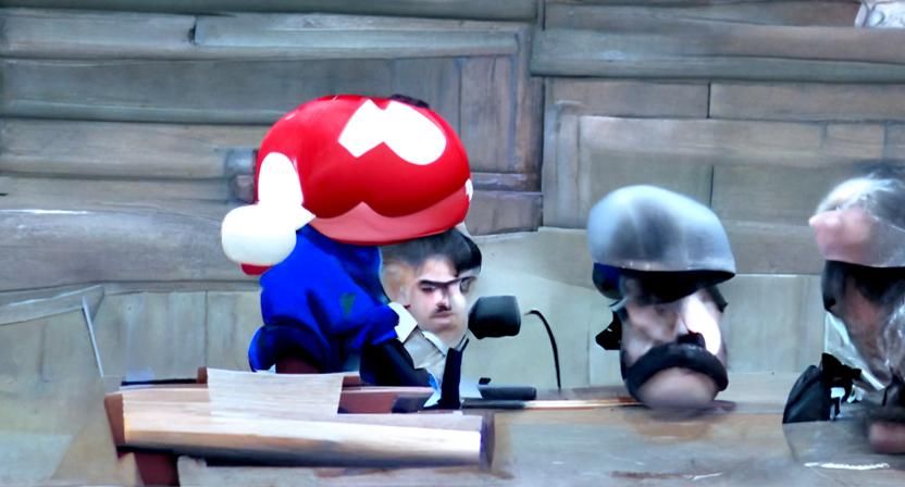 Mario on trial for war crimes