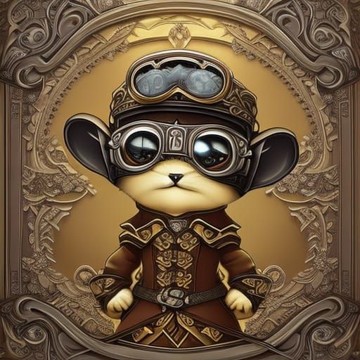 Cute Steampunk Mouse  by @AkiraDawn
