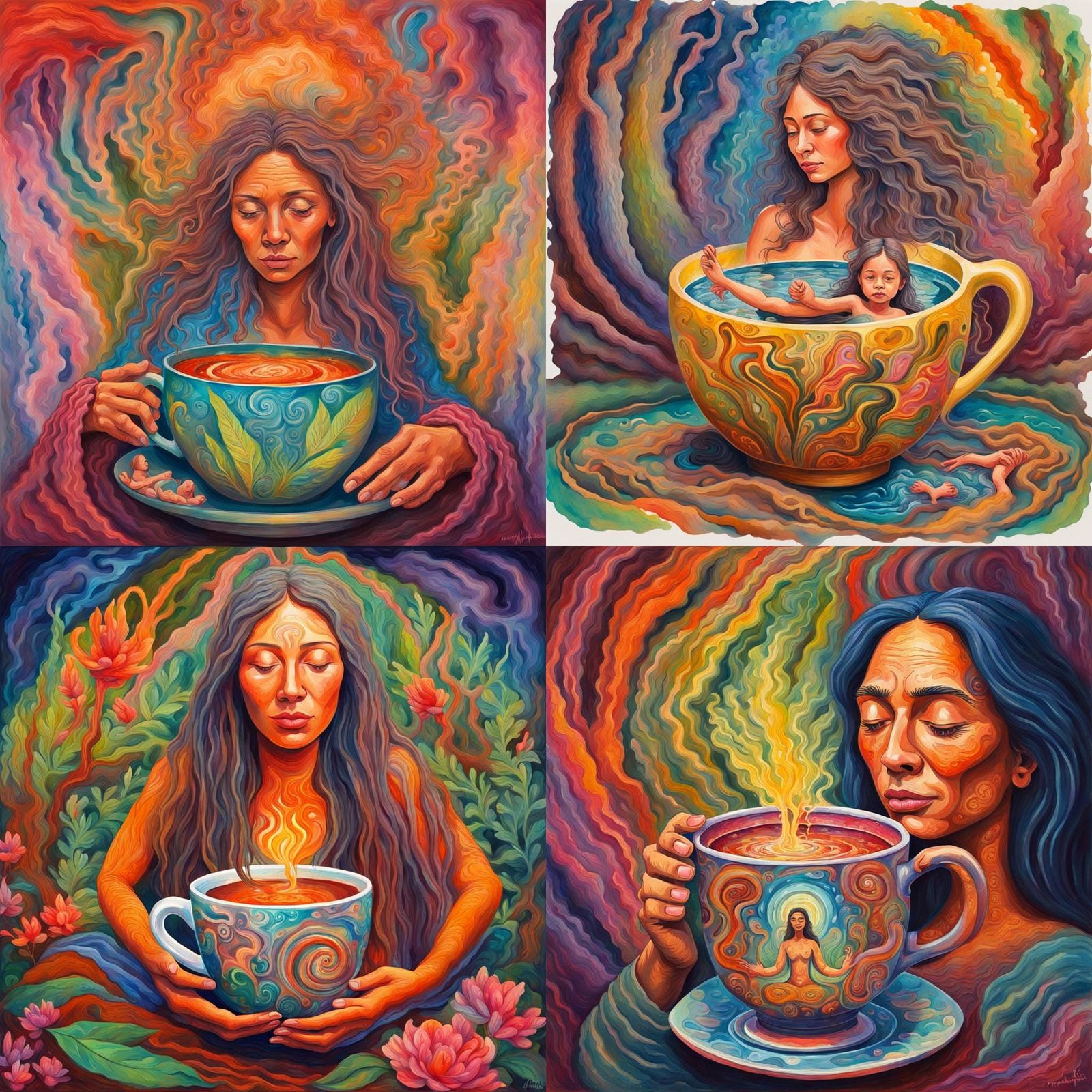 Ayahuasca loving mother psychedelic art