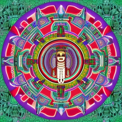 Sacred Mayan mandala - AI Generated Artwork - NightCafe Creator