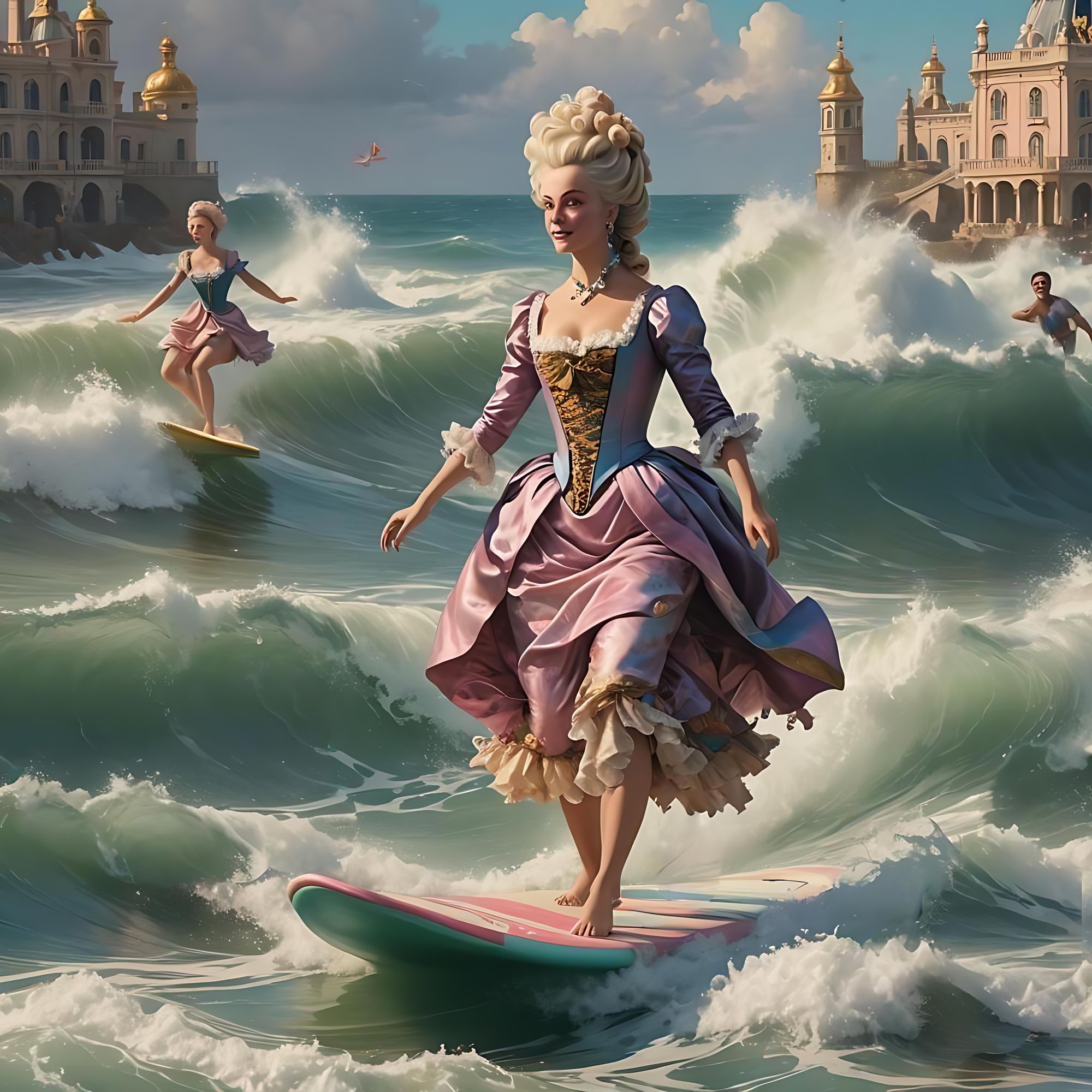 Marie Learns to Surf