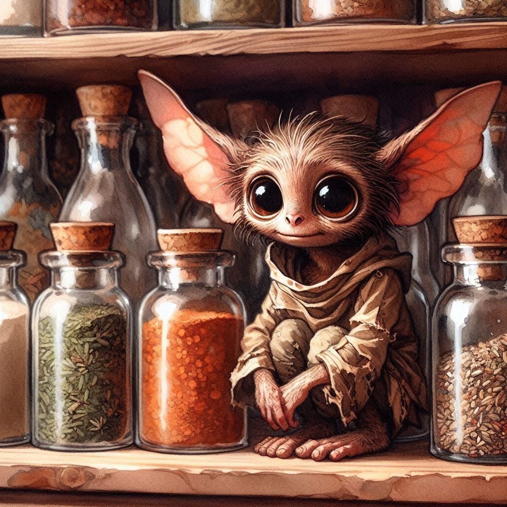 Mum, there's something in the spice rack.