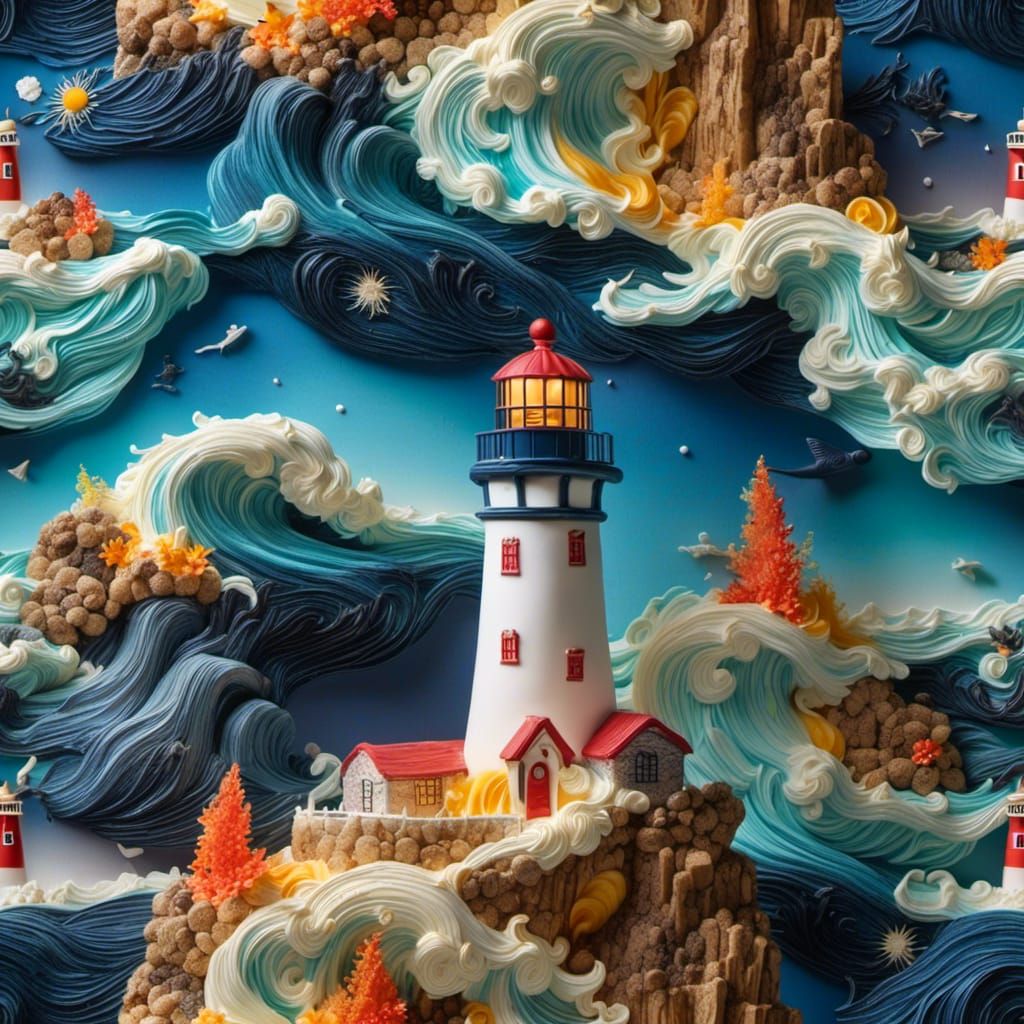 Buttercream lighthouse 