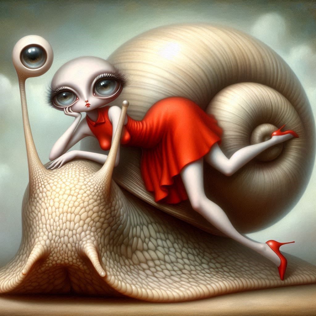 The pinup and her pet