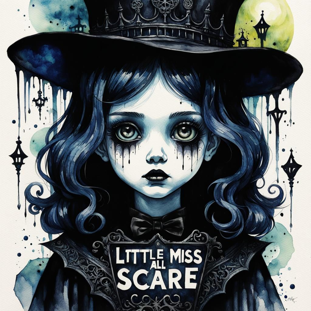 Black no. 1 (little miss scare-all) gothic art dreamcore mysterious ...