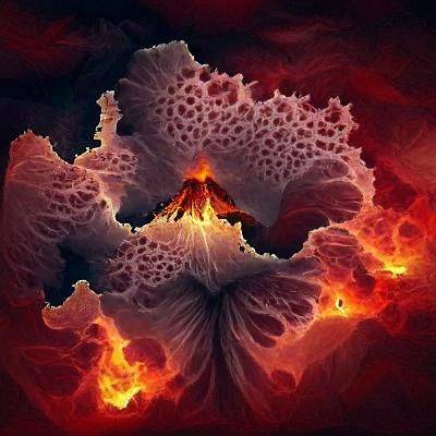 Volcanic eruption fractal