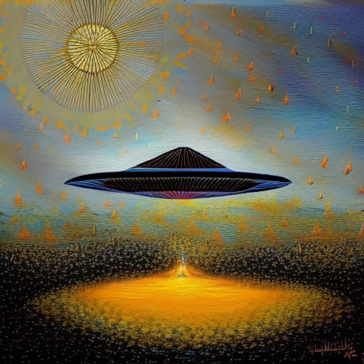 Ufo landing on earth