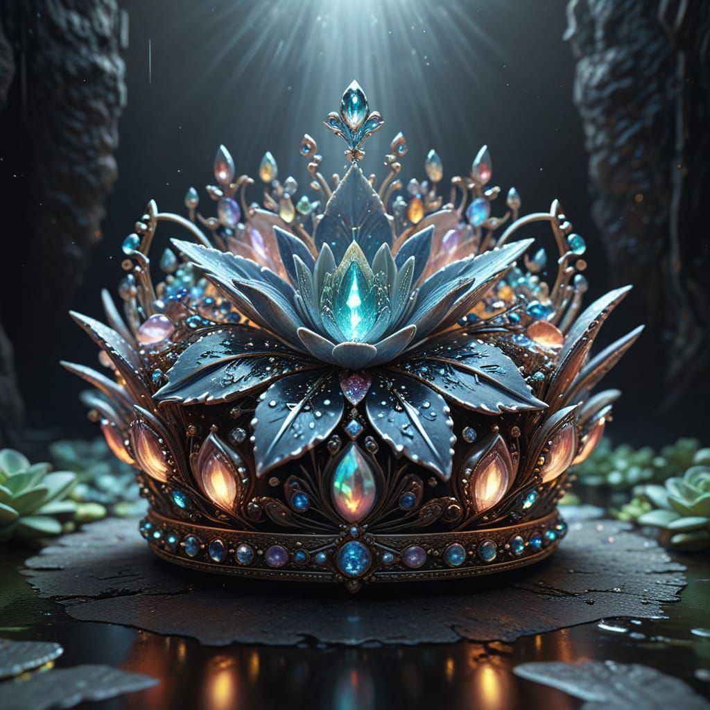 Epic Royal Crown in Iridescent Splendor