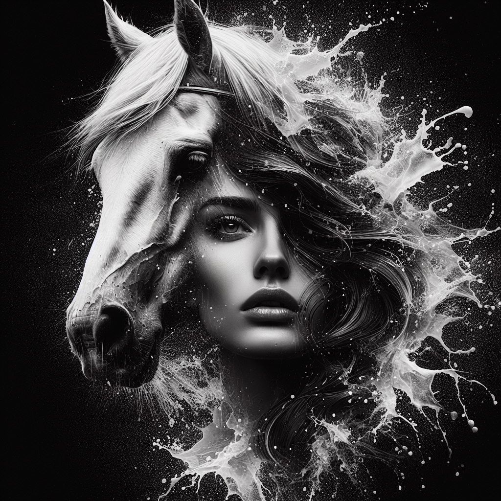 Splash Art Woman-Horse Head N° 2 👩🐴 - AI Generated Artwork - NightCafe ...