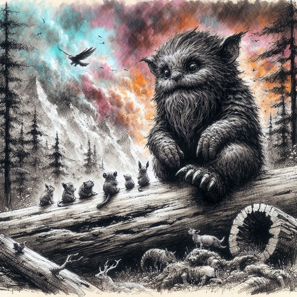 Ink and Charcoal Leshy