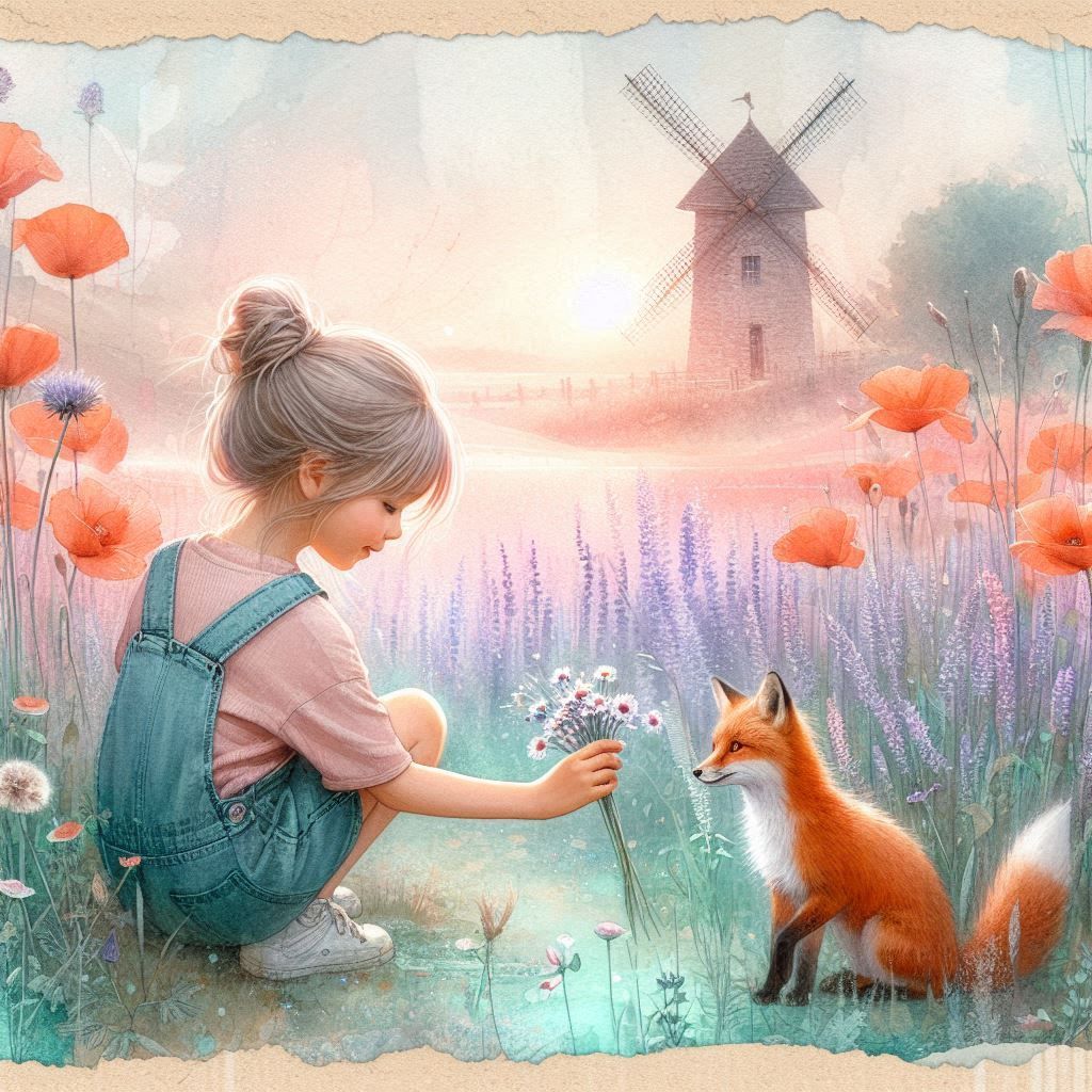 Girl and a Fox
