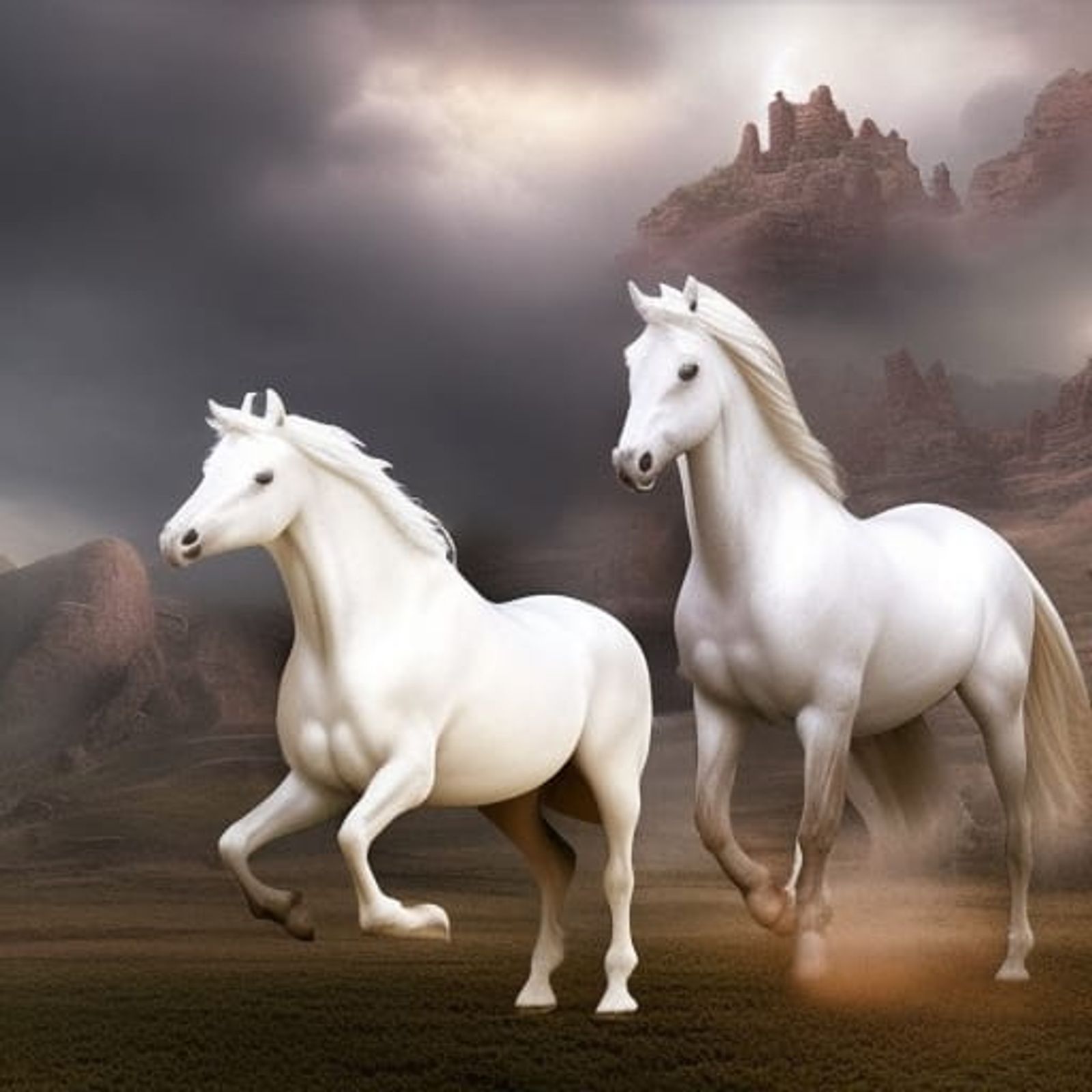 white horse wallpaper hd