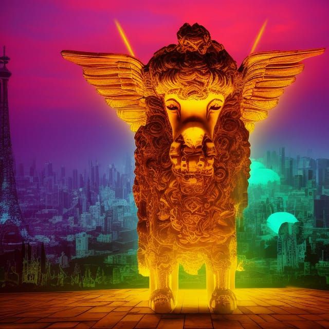 Lamassu god #1, Theosan-Amun