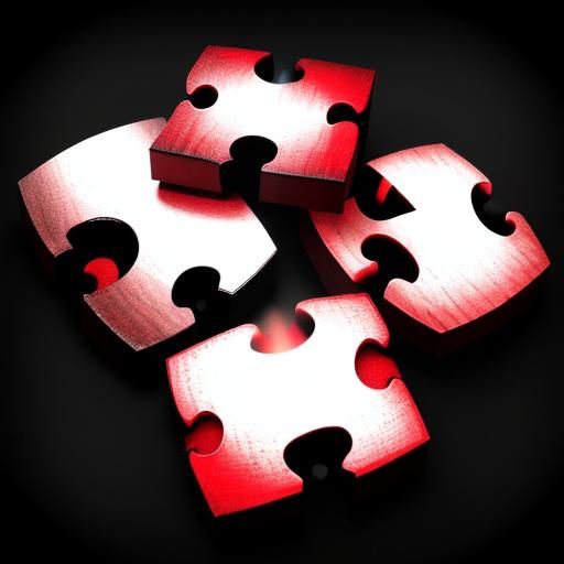 Infra Red Puzzle Pieces I