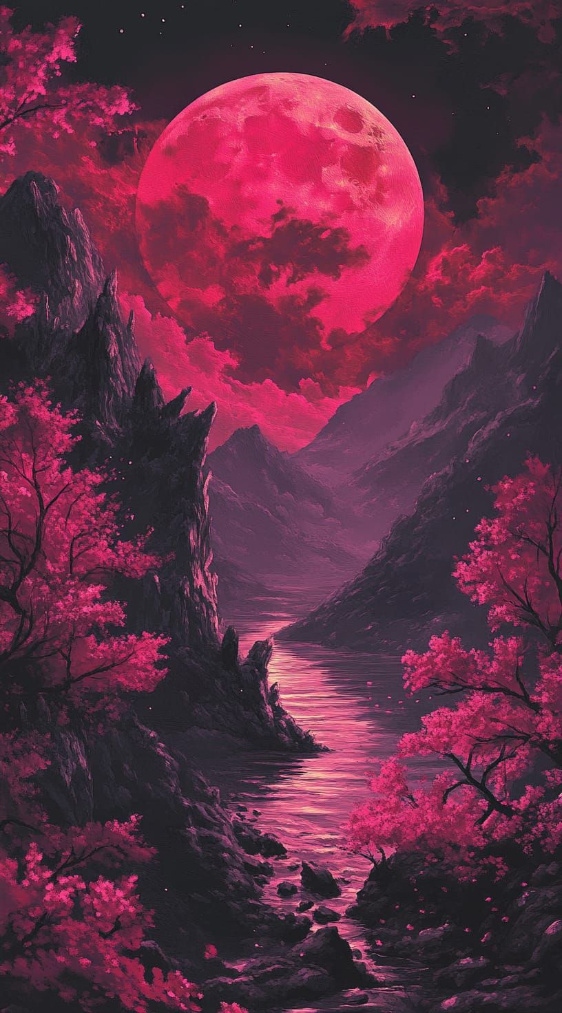 red mountain surrealistic