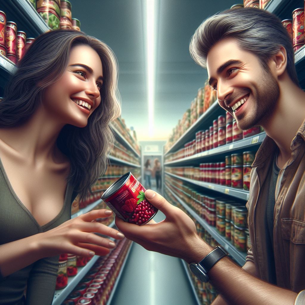 "You the cranberries too?" Fortuitously meeting your future love