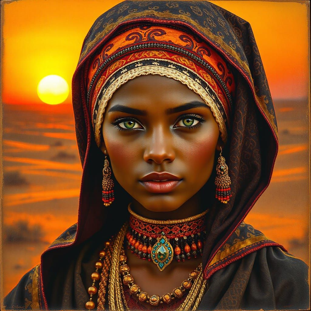 Seyna, in the silence of the dunes  by @Yumi