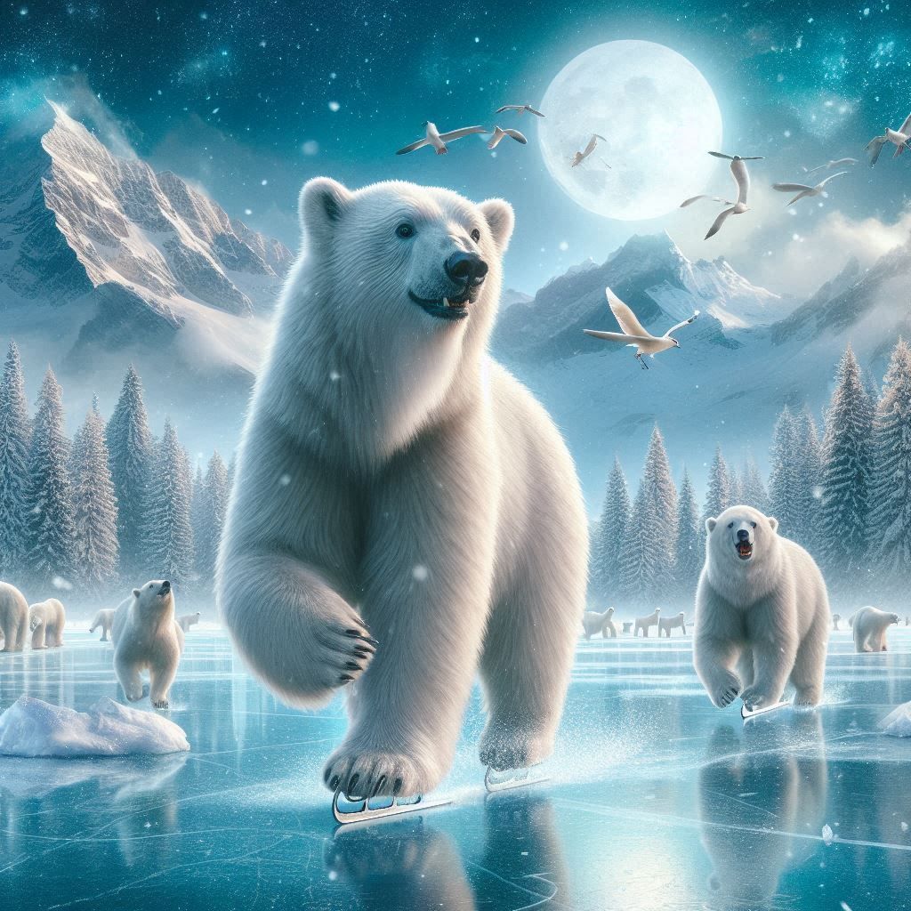 Polar Bears Ice Skating