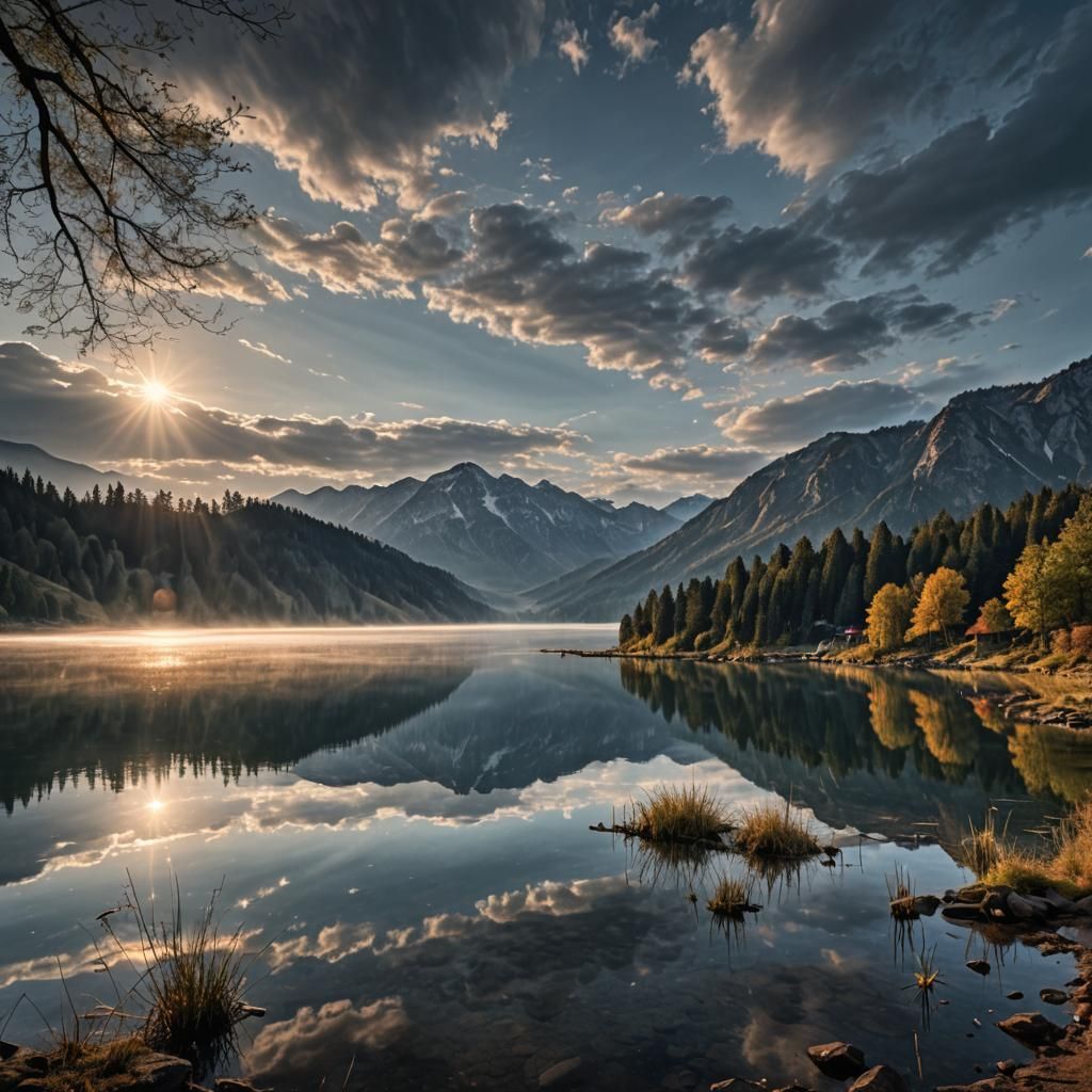 morning raising lake