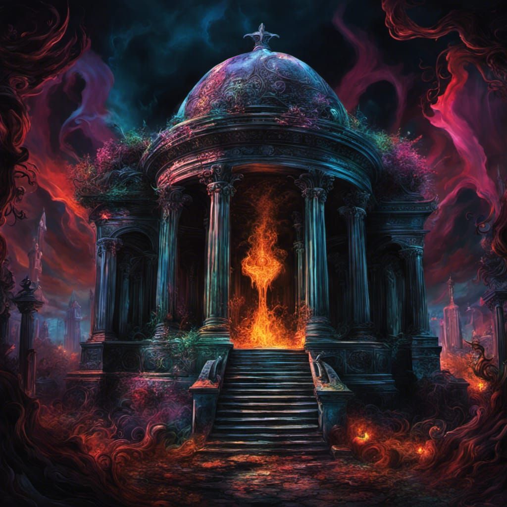 Colorful Crypt - AI Generated Artwork - NightCafe Creator