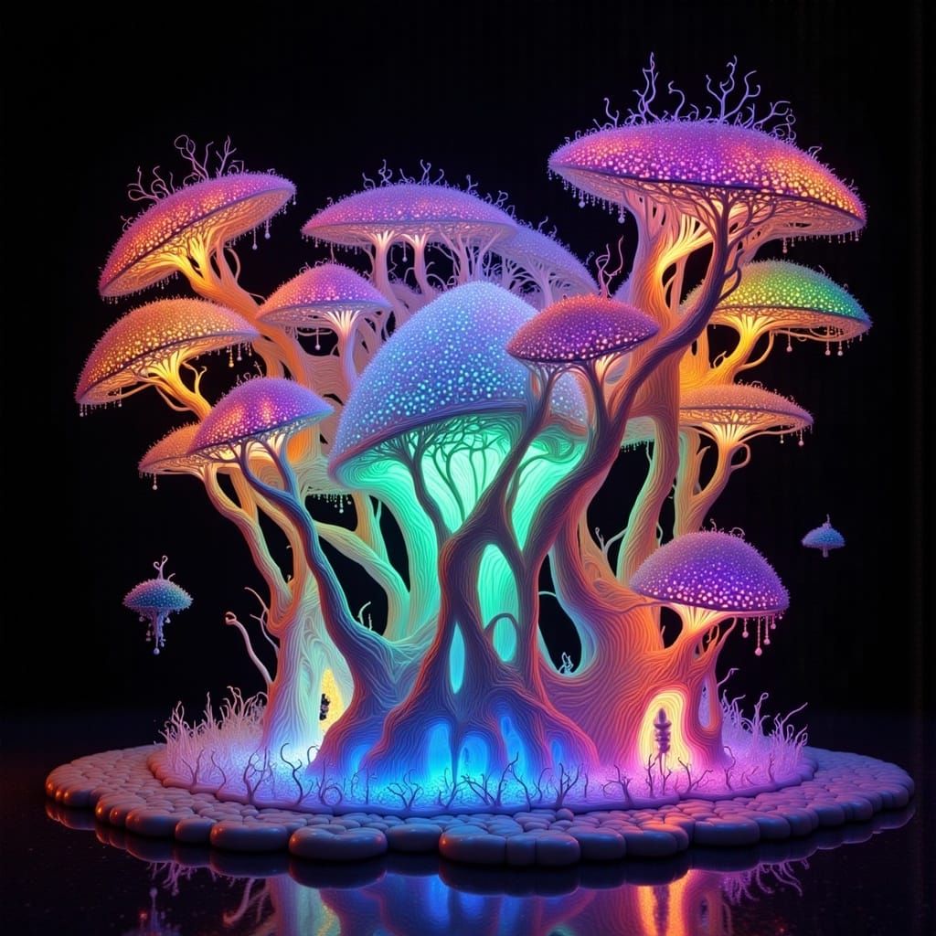 <lora:Flowing Root Lines:1.0> EPIC CONTRAST BACKLIT TRANSLUCENT FIDDLEHEADS PANNICLE_SPOROPHYTE DENDRITIC CURLICUES: INTRICATE HIFI CLIFFS T...