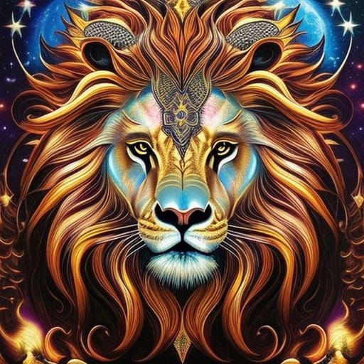 Cosmic Lion - AI Generated Artwork - NightCafe Creator