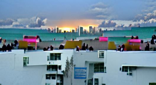 south beach miami at sunset