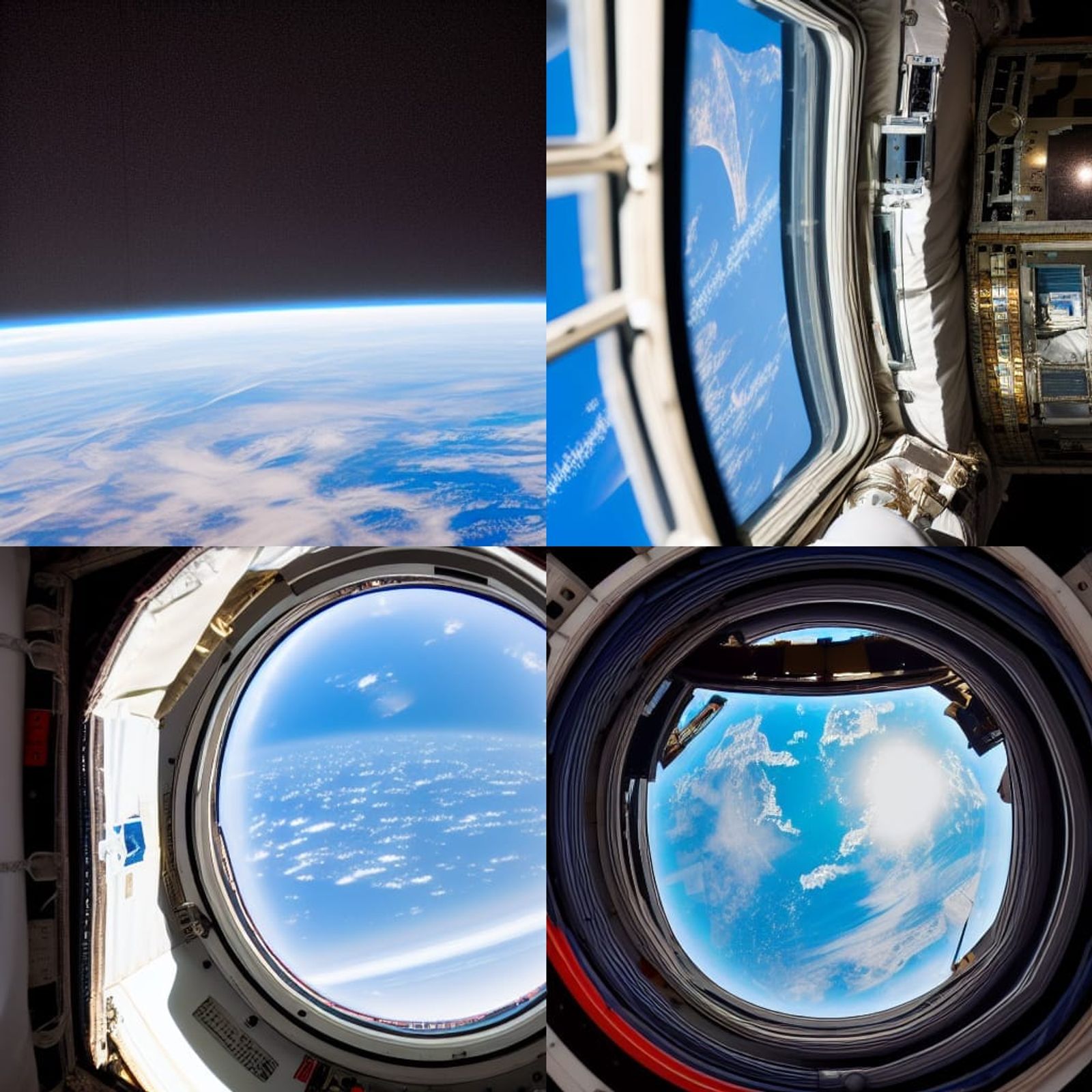 inside space station window