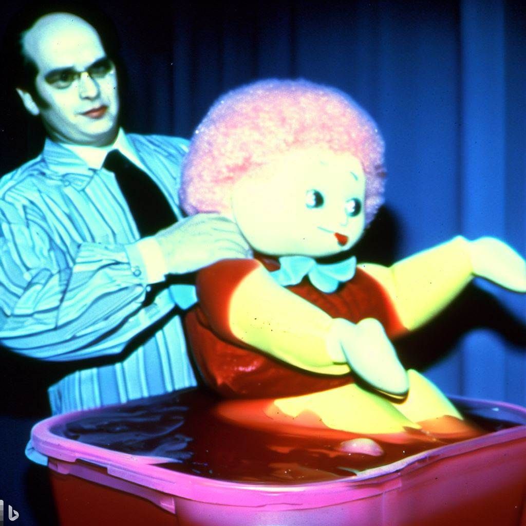 Putting Doll in Jello Vat