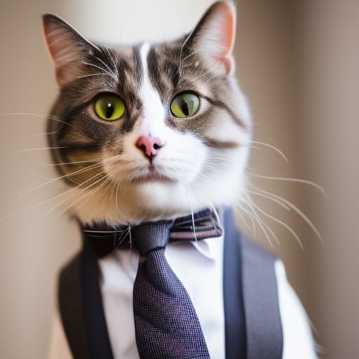 A suit and a Cat - AI Generated Artwork - NightCafe Creator