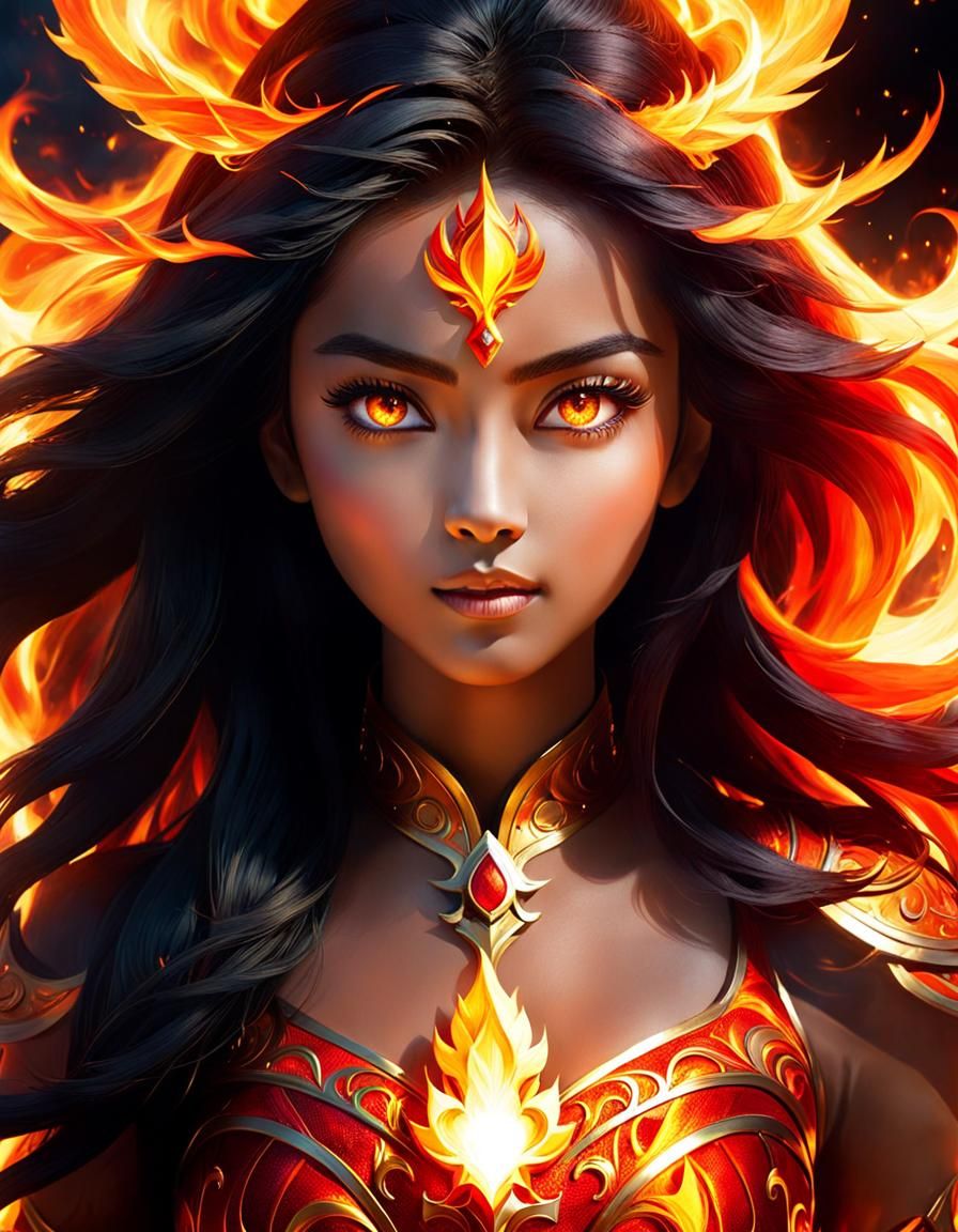 Swaha the Mythical Fire Goddess - AI Generated Artwork - NightCafe Creator