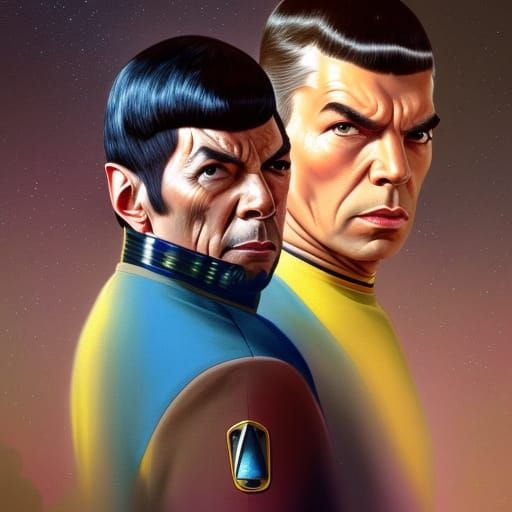 Star Trek Spock and shoulders portrait, 8k resolution concept art ...