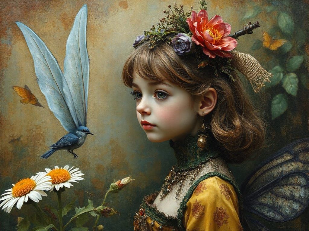 Portrait of garden fairy  by @Eee17