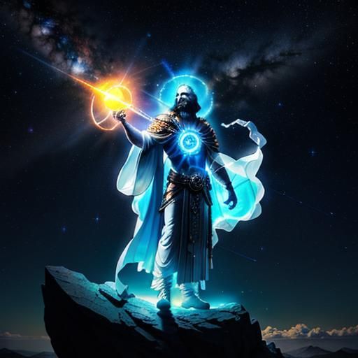 cthuluian A LARGE GODDESS COSMIC NEBULOUS STAR  SILHOUETTE; ...