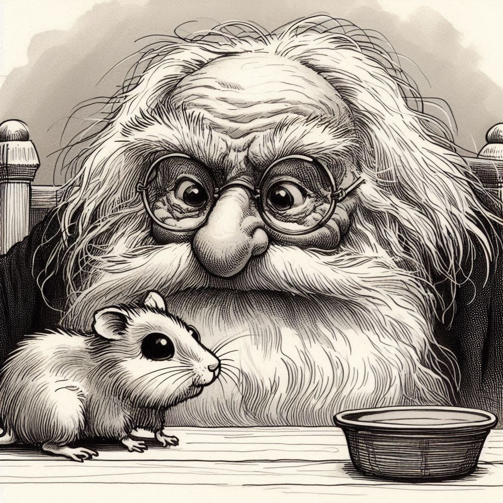 Seldom before had the old man been so fascinated by a new pet 🐹 06