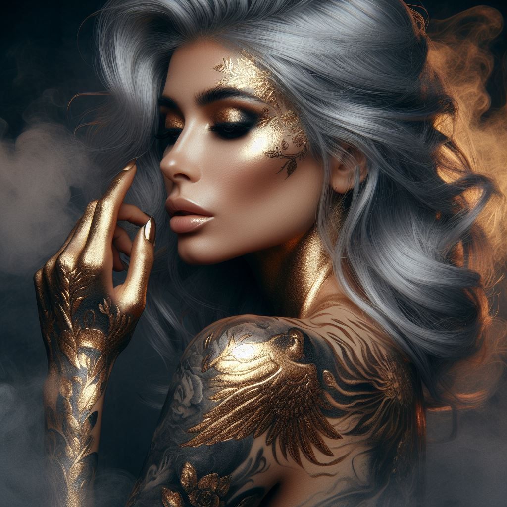 Professional photography of a silver haired woman