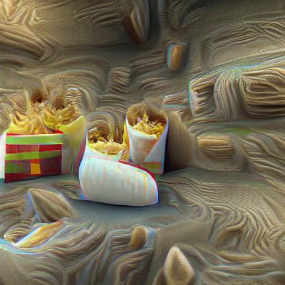 McDonald’s fries in a chipotle burrito 8K 3D 8k resolution