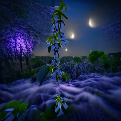 Flower Vines at Night